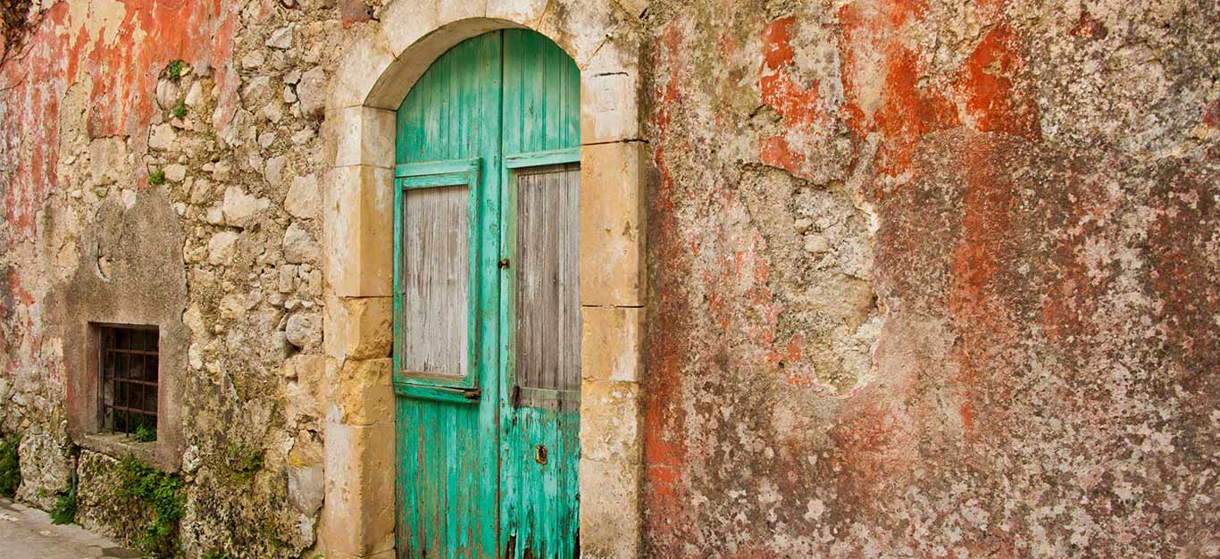 old door in Ragusa Ibla Sicily